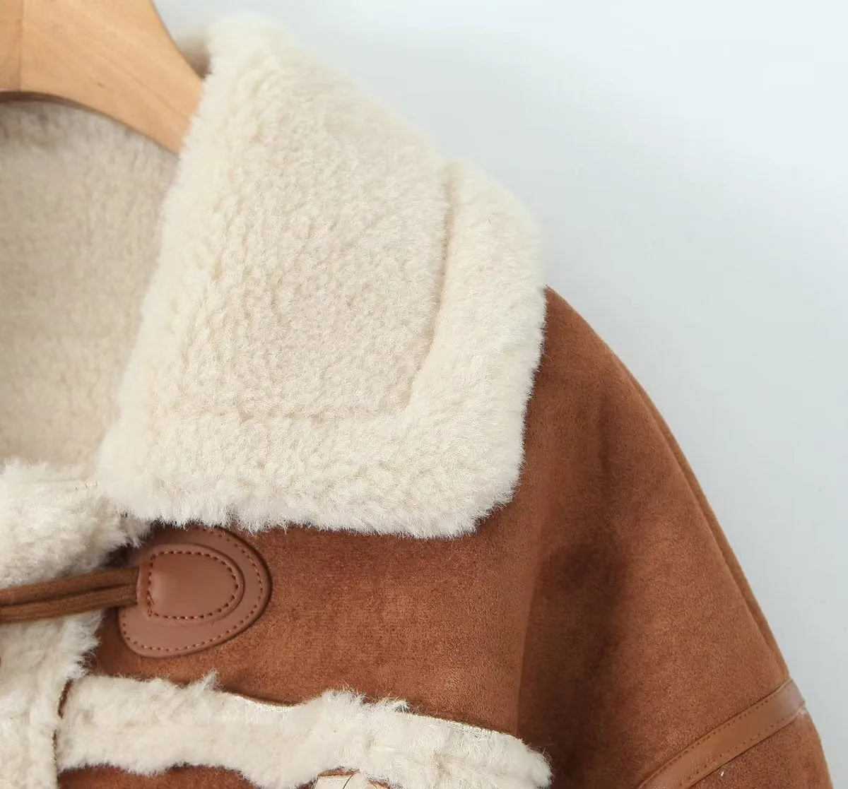 Adele Shearling Coat In Camel