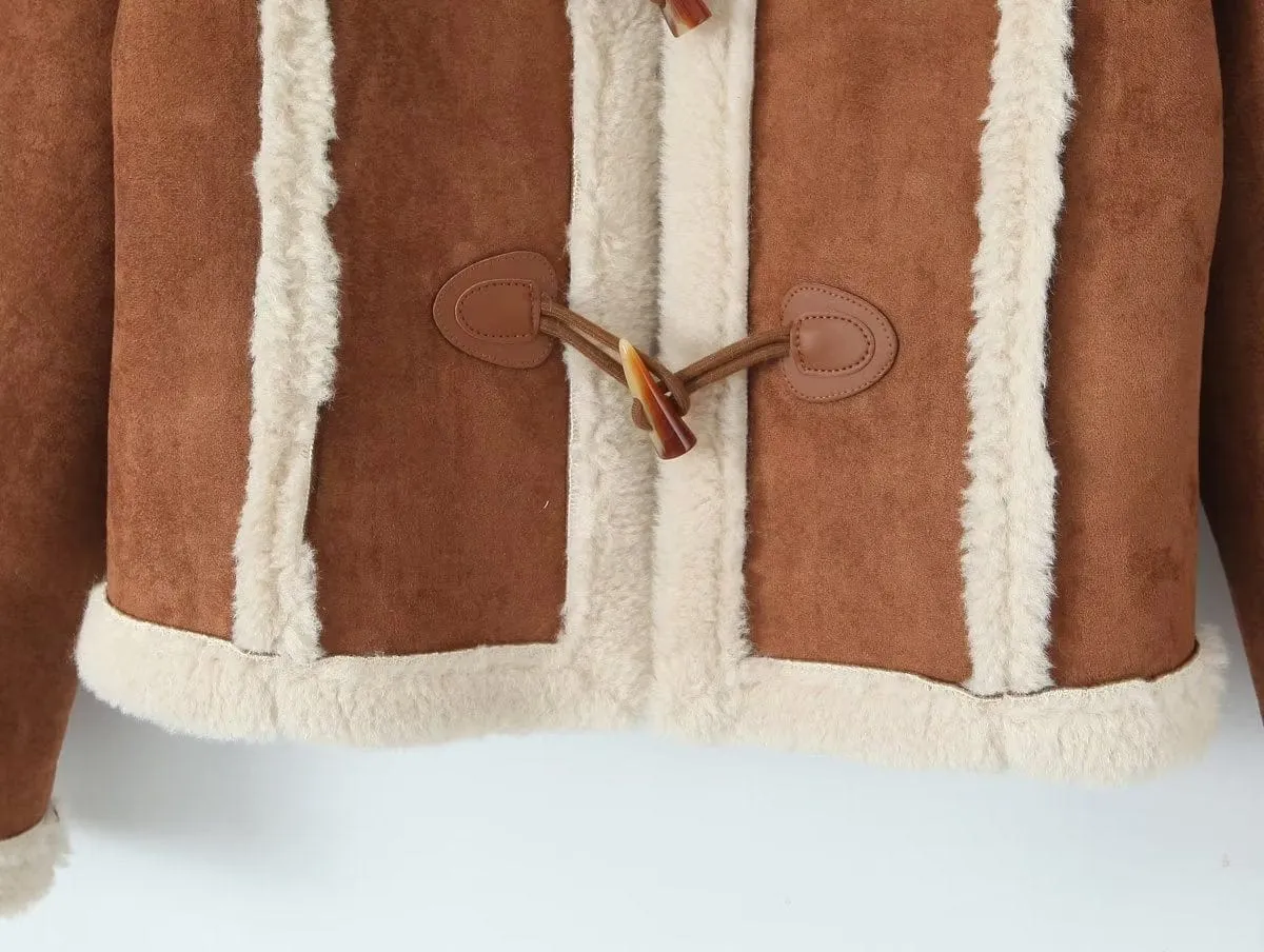 Adele Shearling Coat In Camel