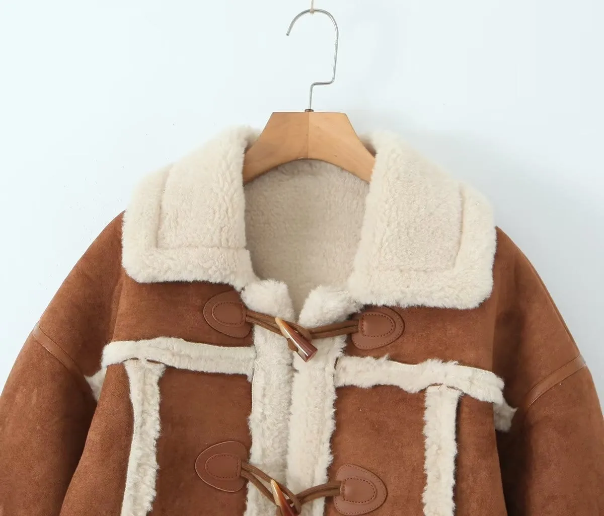 Adele Shearling Coat In Camel