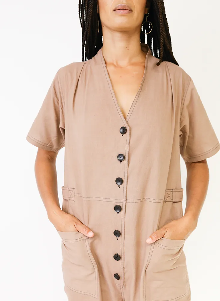 Amelia Romper, taupe