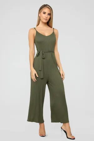 Amsterdam Ribbed Jumpsuit - Olive