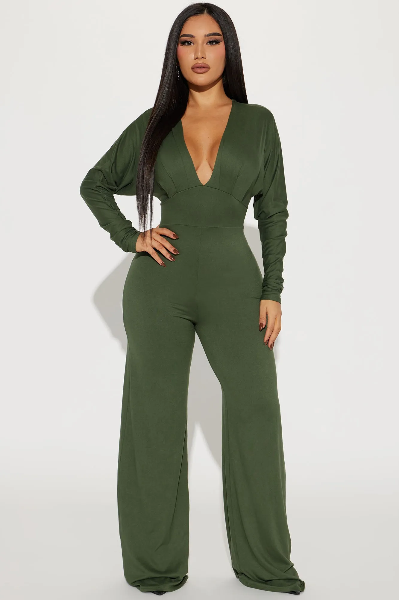 Bail Me Out Jumpsuit  - Olive