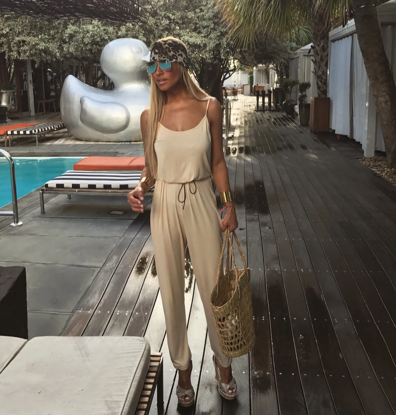 Blush Jumpsuit - The Palm Springs