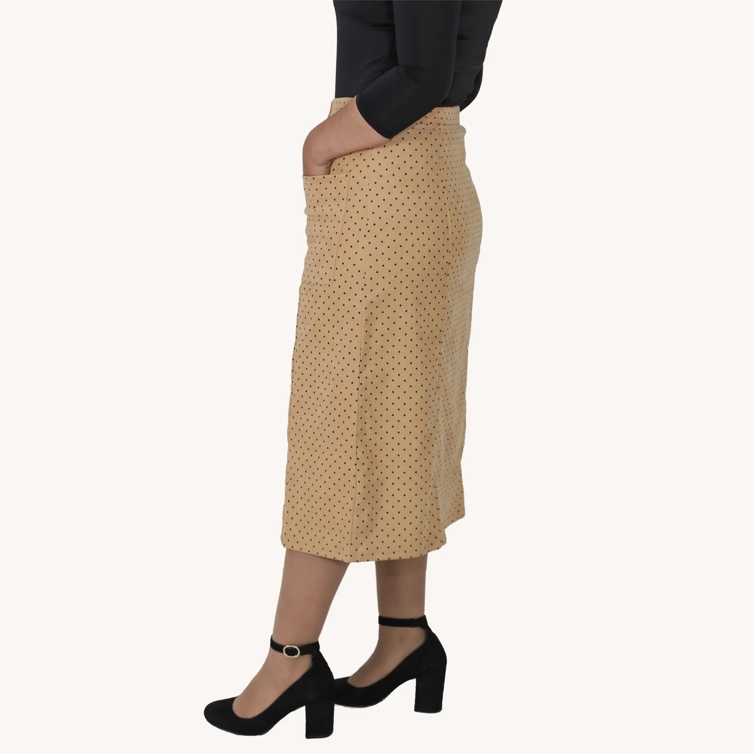 Button Down Midi Skirt