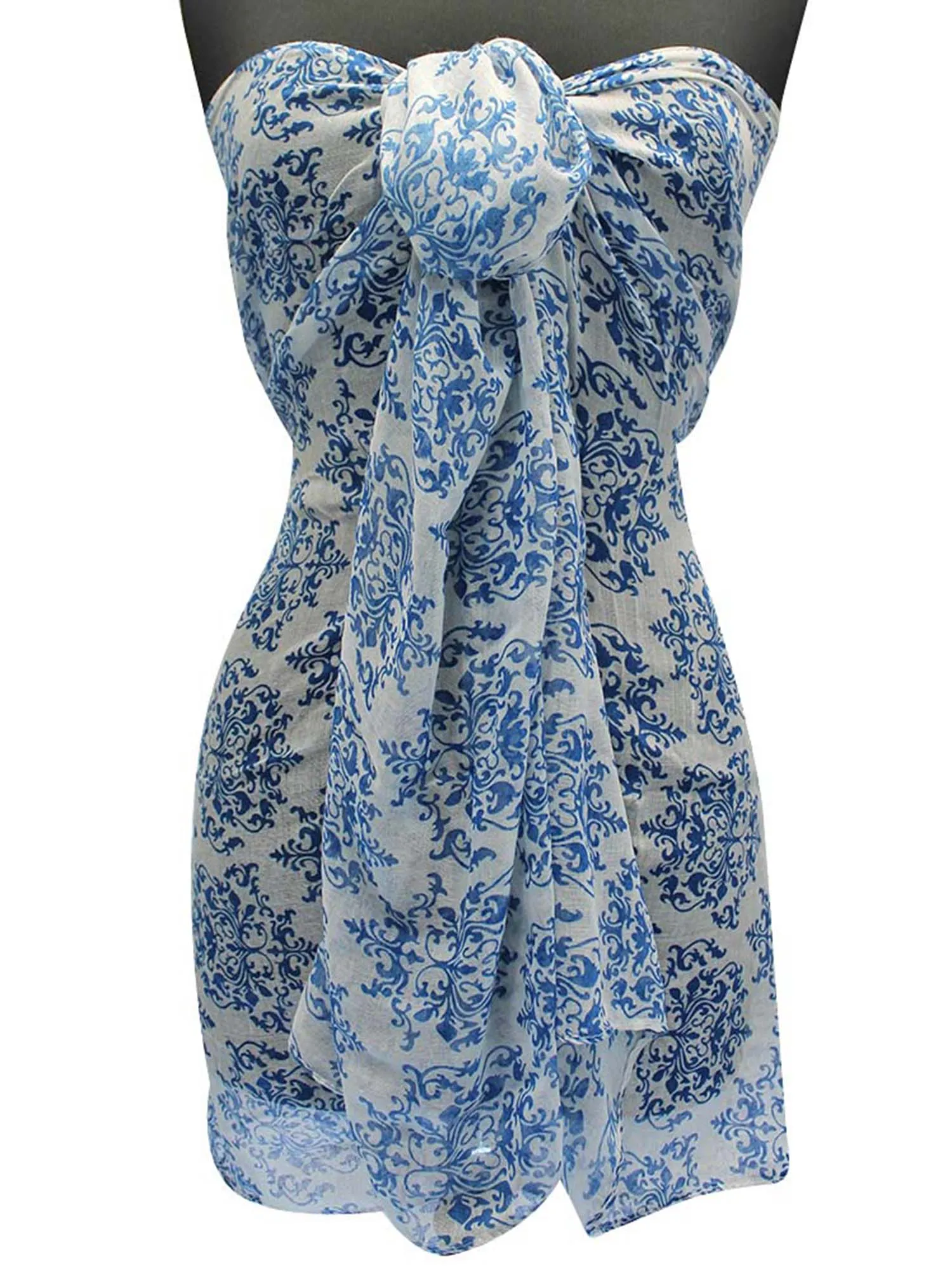 Damask Brocade Print Infinity Scarf