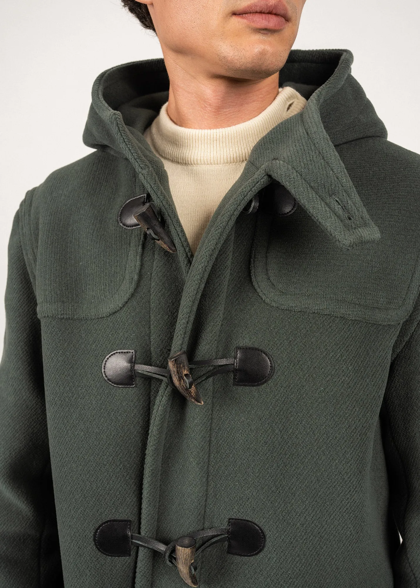 Duffle-coat Saturne - en drap de laine (VEGETAL)