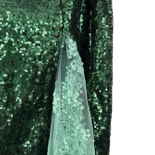 Emerald sequin skirt