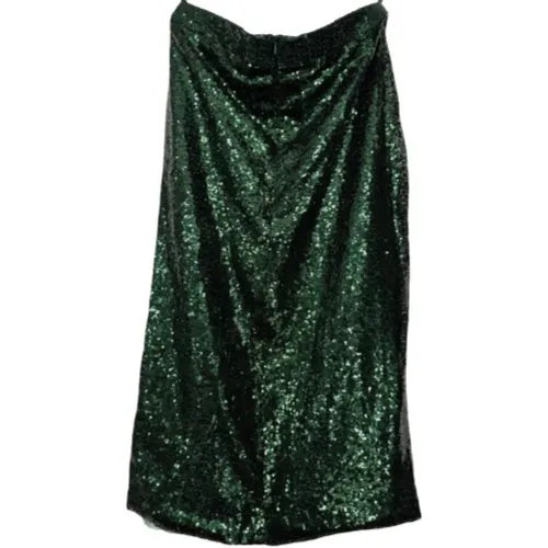 Emerald sequin skirt