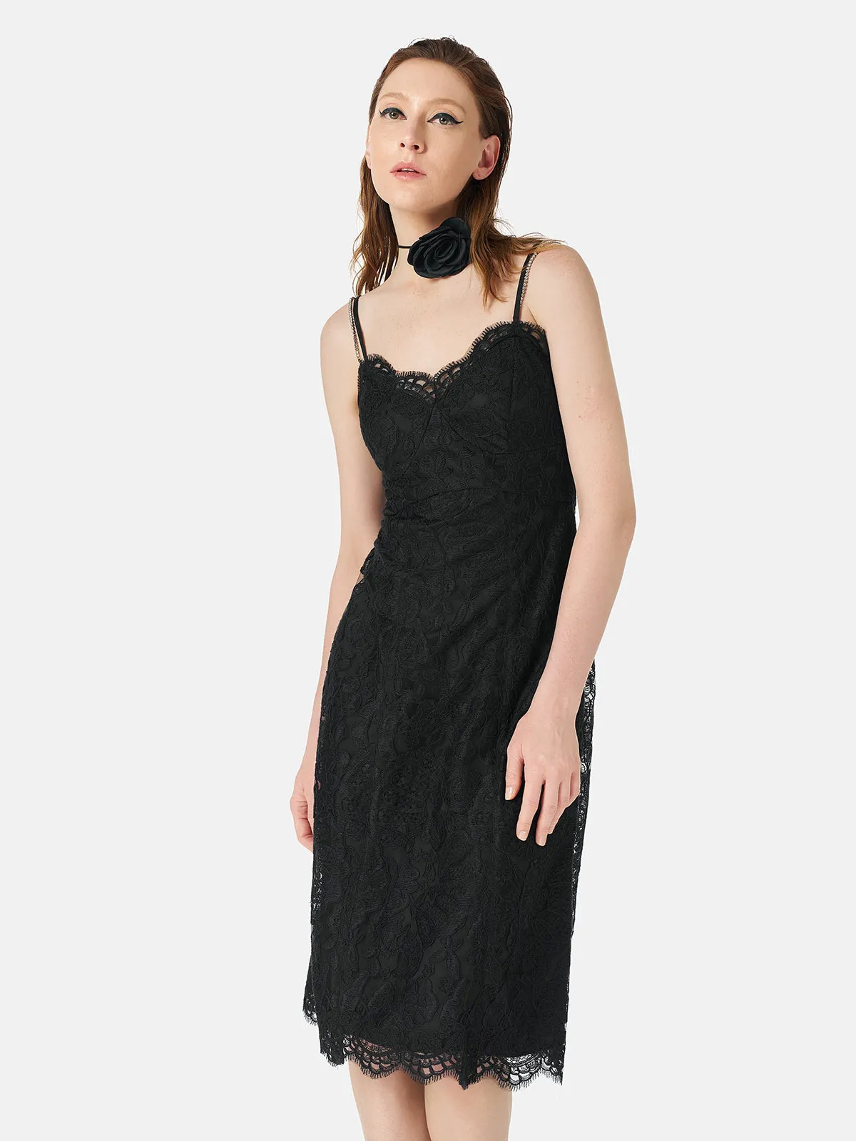 Gradient Lace Slip Dress