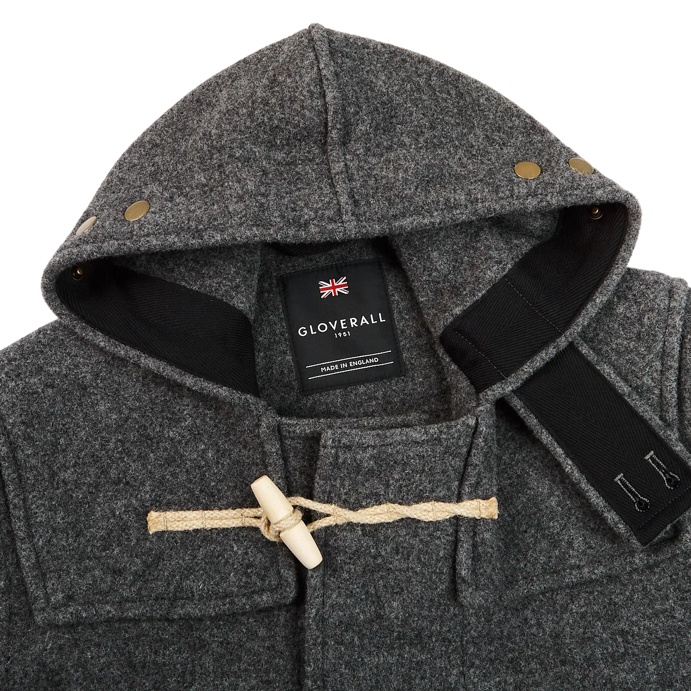 Grey Melange Wool Monty Duffle Coat