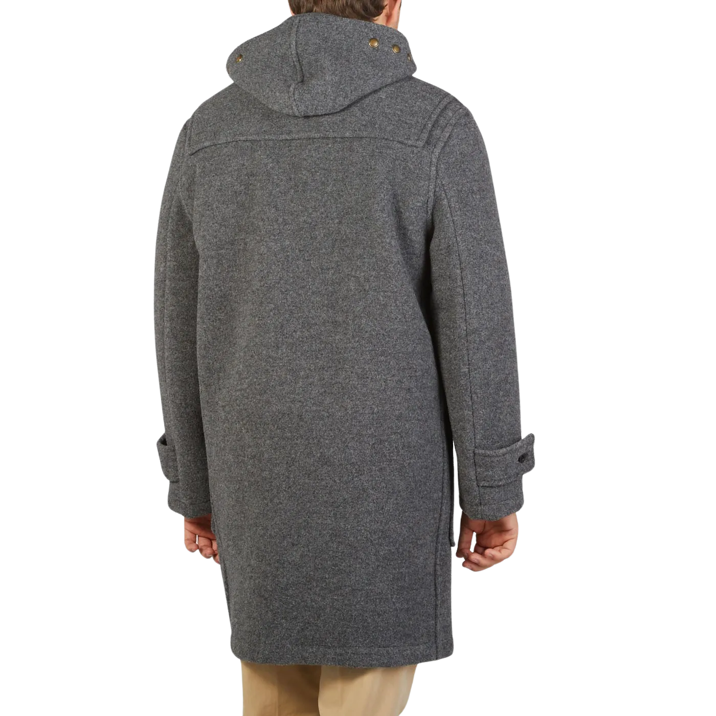 Grey Melange Wool Monty Duffle Coat