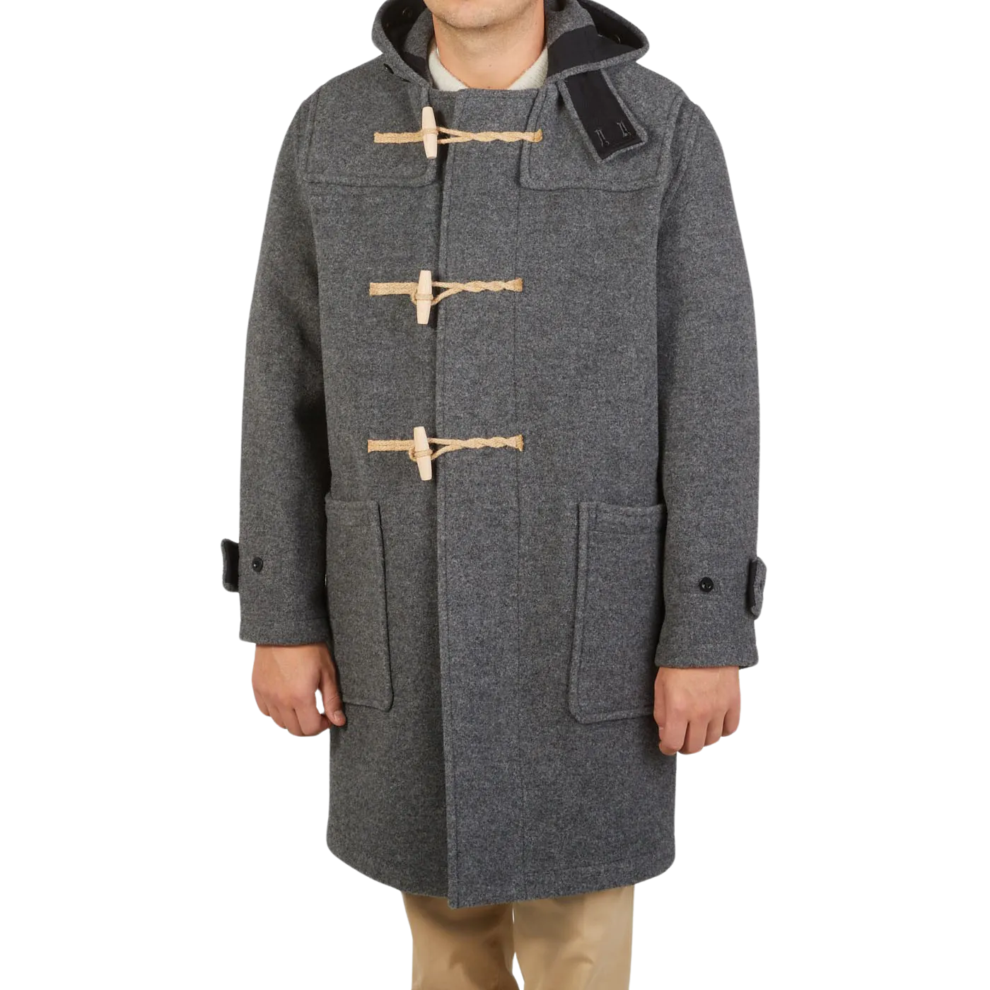 Grey Melange Wool Monty Duffle Coat