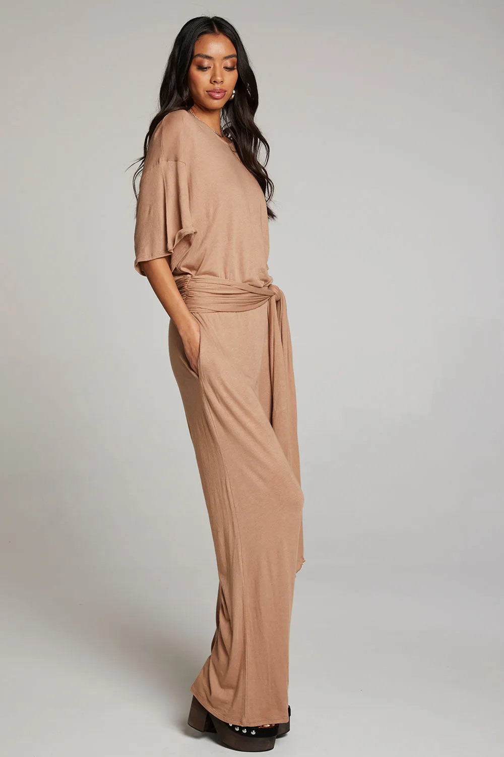 Heather Warm Taupe Jumpsuit