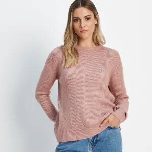 Helen Womens Knitted Jumper - Faded Pink