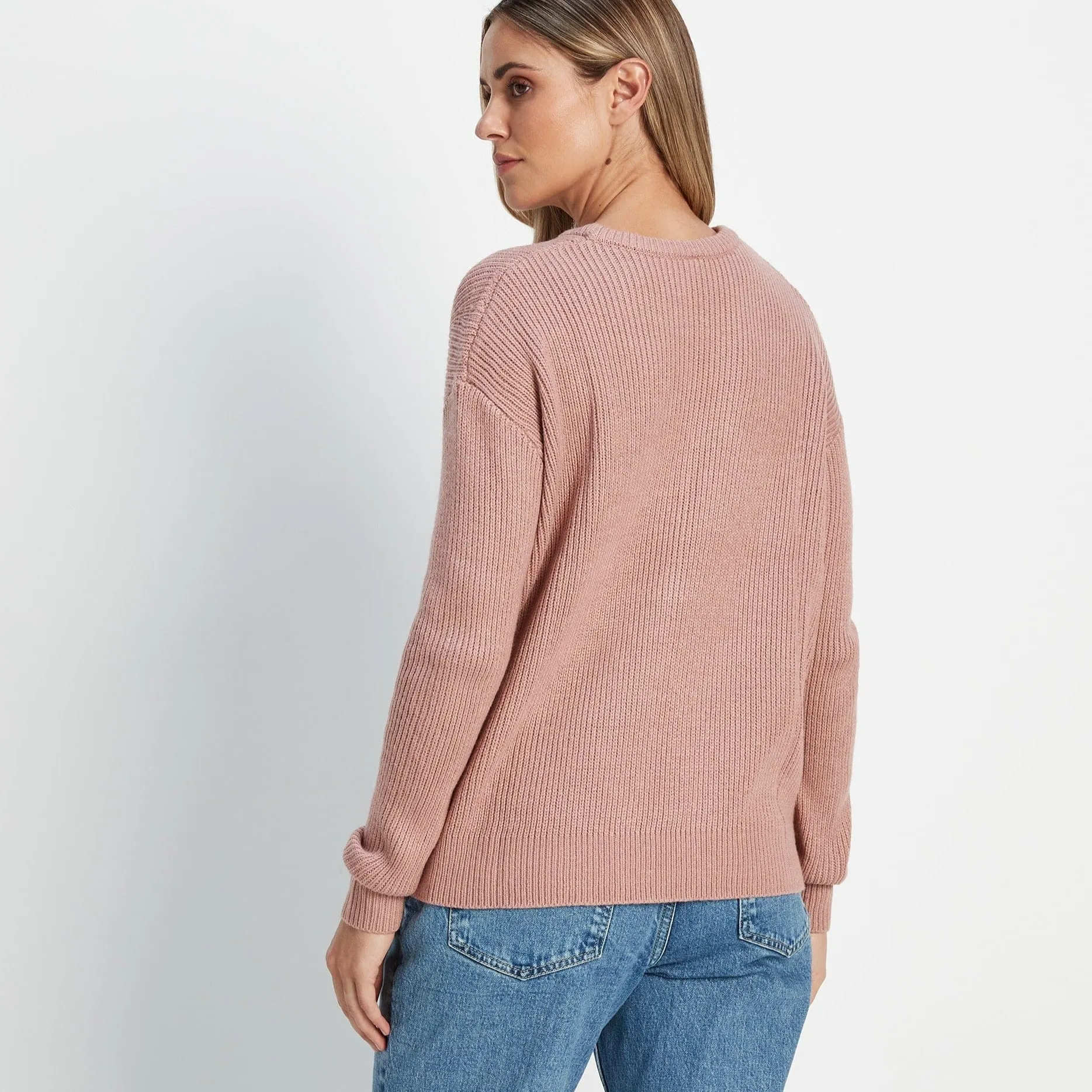 Helen Womens Knitted Jumper - Faded Pink