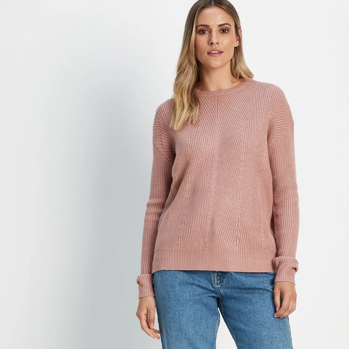 Helen Womens Knitted Jumper - Faded Pink