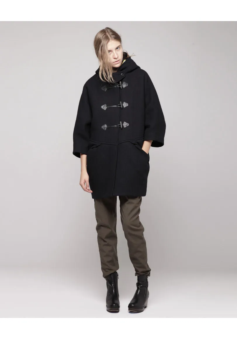 Hooded Wool Duffle Coat