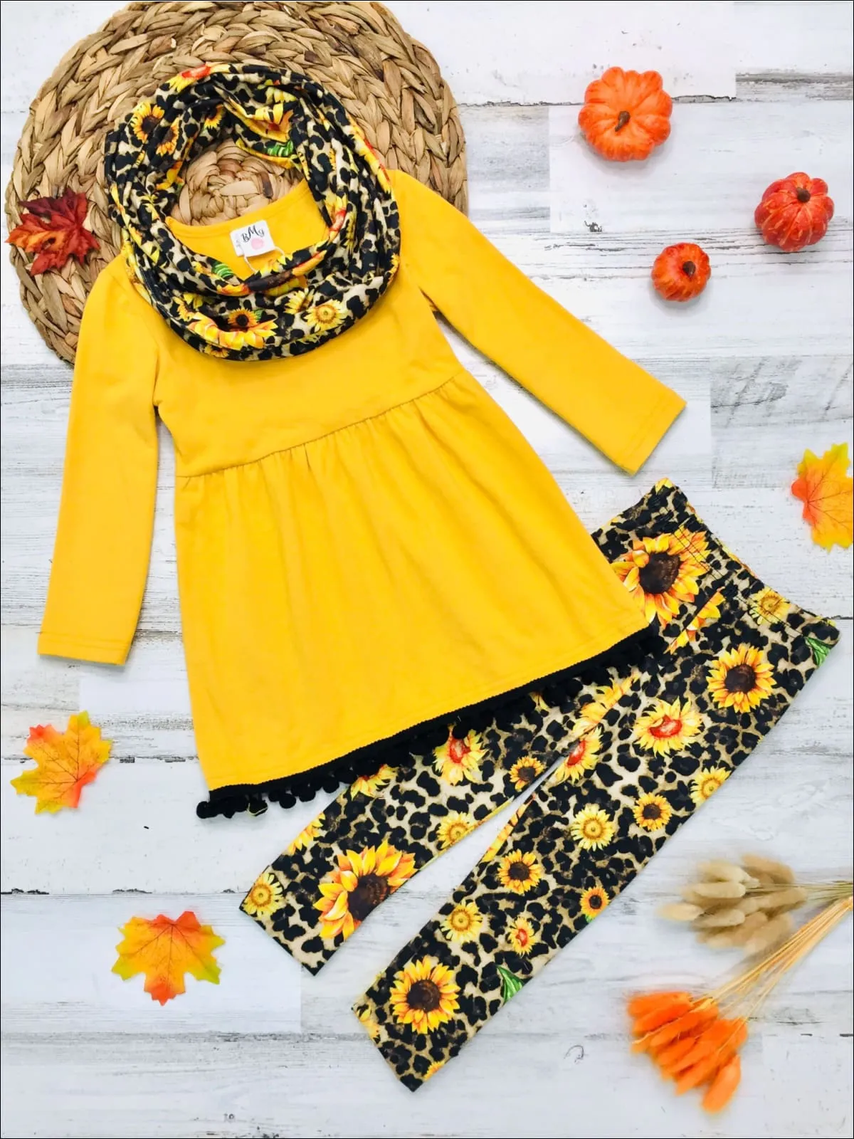 Hurray For Fall Tunic, Leggings And Scarf Set