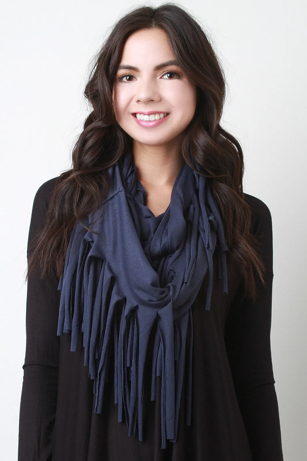 Jersey Fringe Infinity Scarf