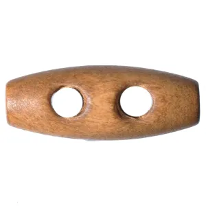 Light Wooden Toggle Buttons 35mm Size