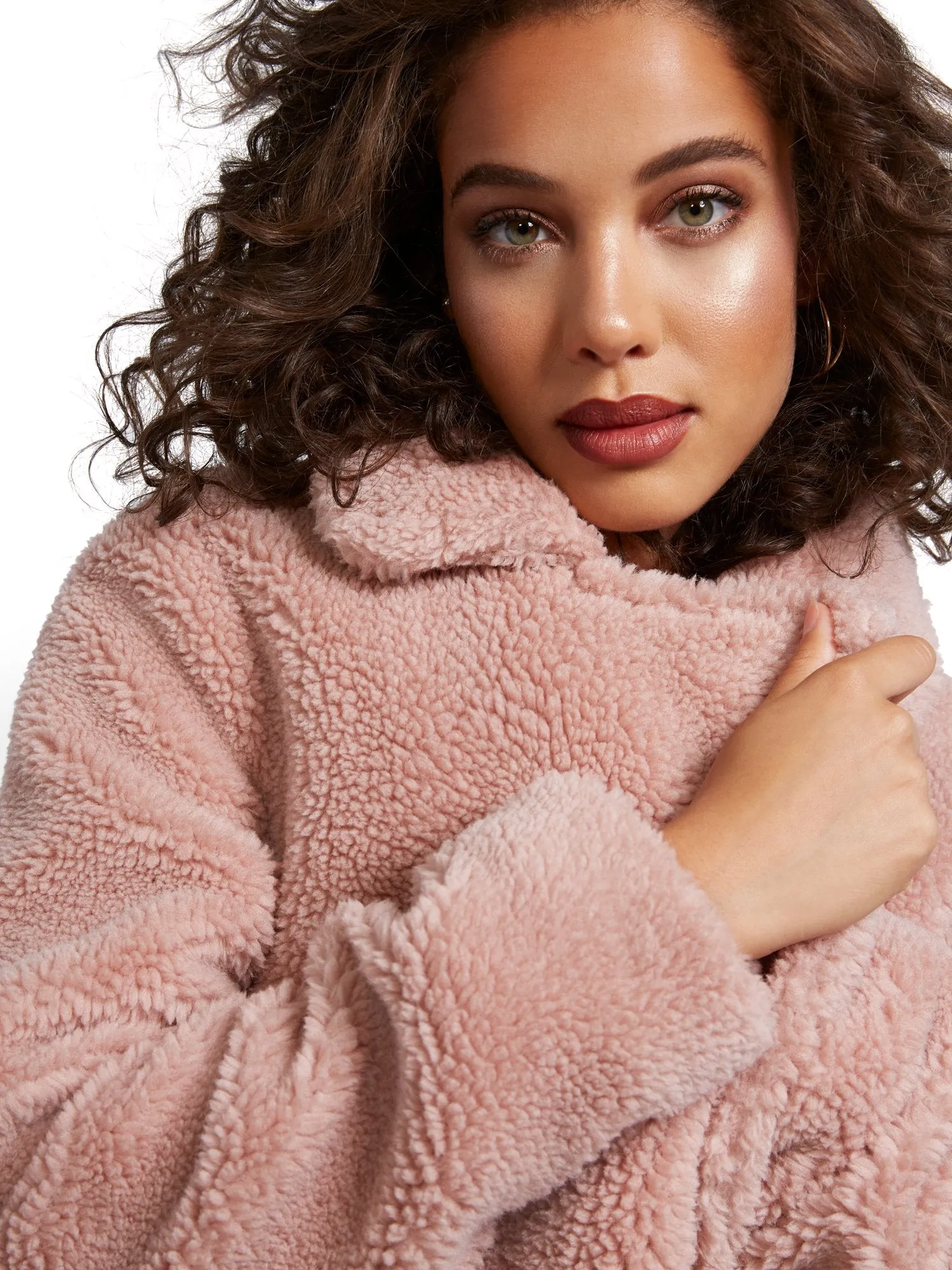 Long Teddy Faux-Fur Coat