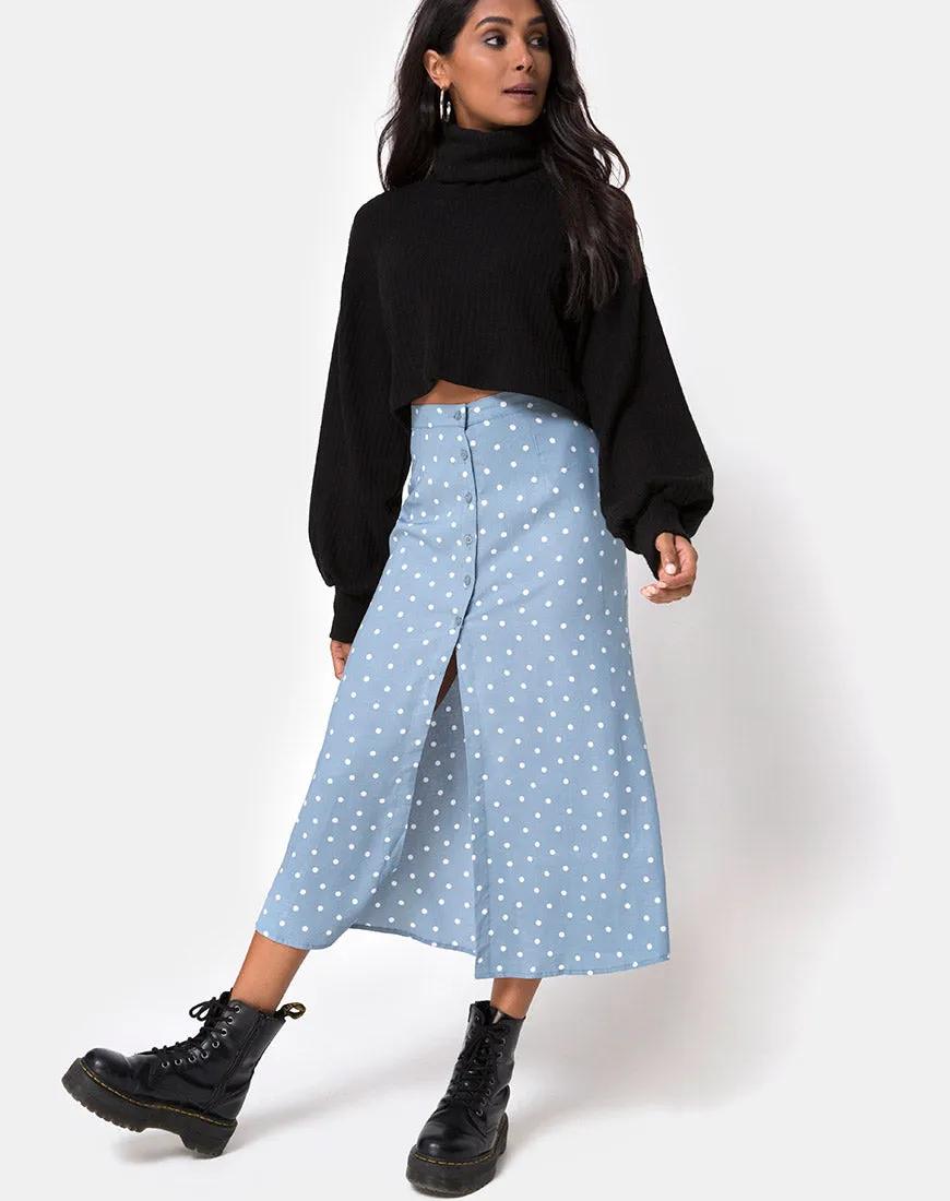 Marni Midi Skirt in Skater Polka Blue