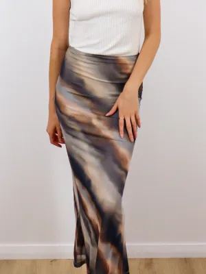 MOCHA VENICE MIDI SKIRT