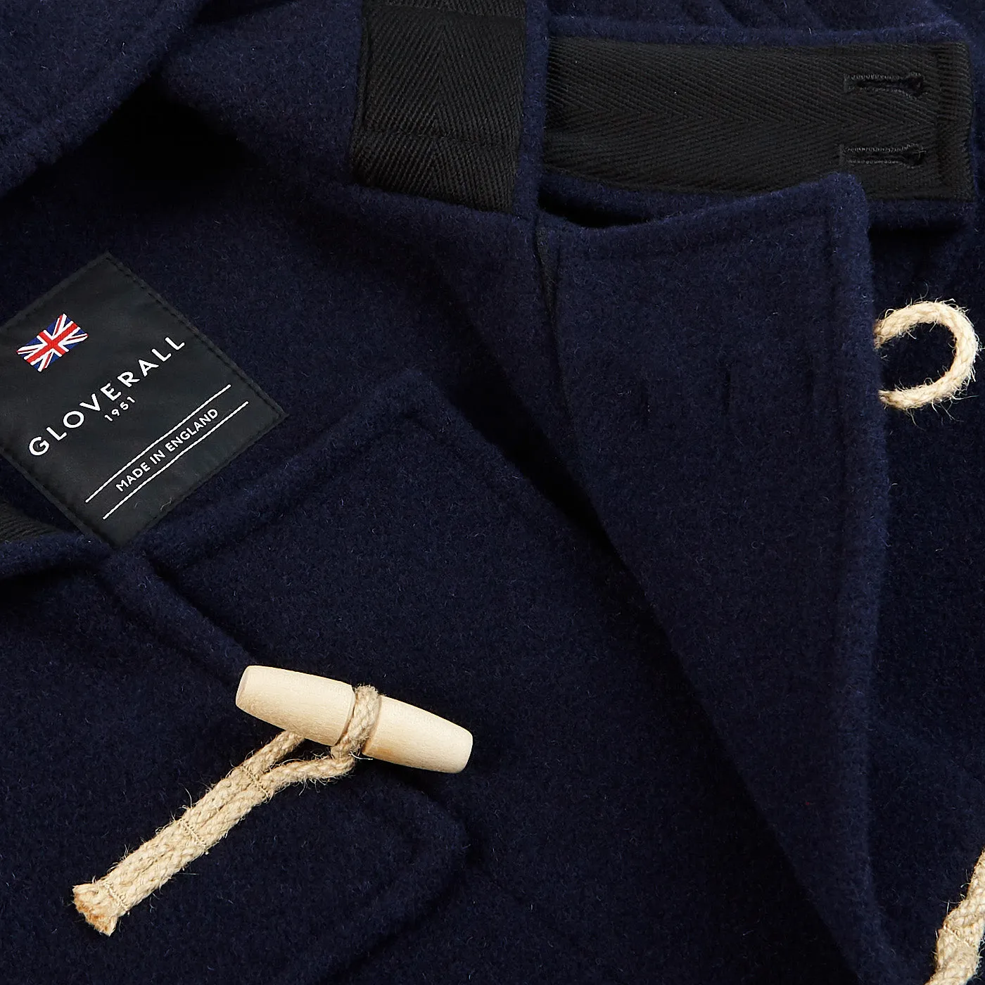 Navy Blue Wool Monty Duffle Coat