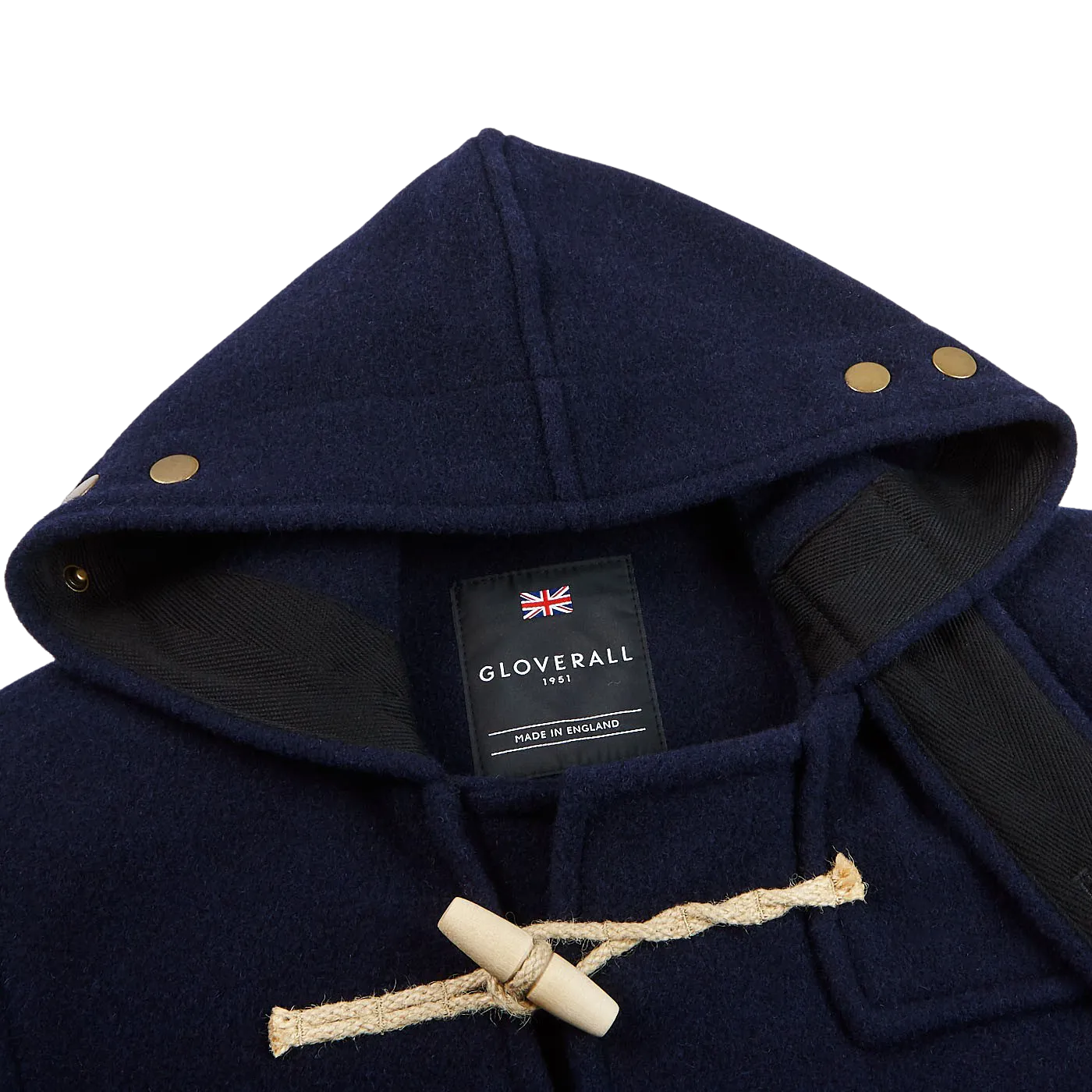 Navy Blue Wool Monty Duffle Coat