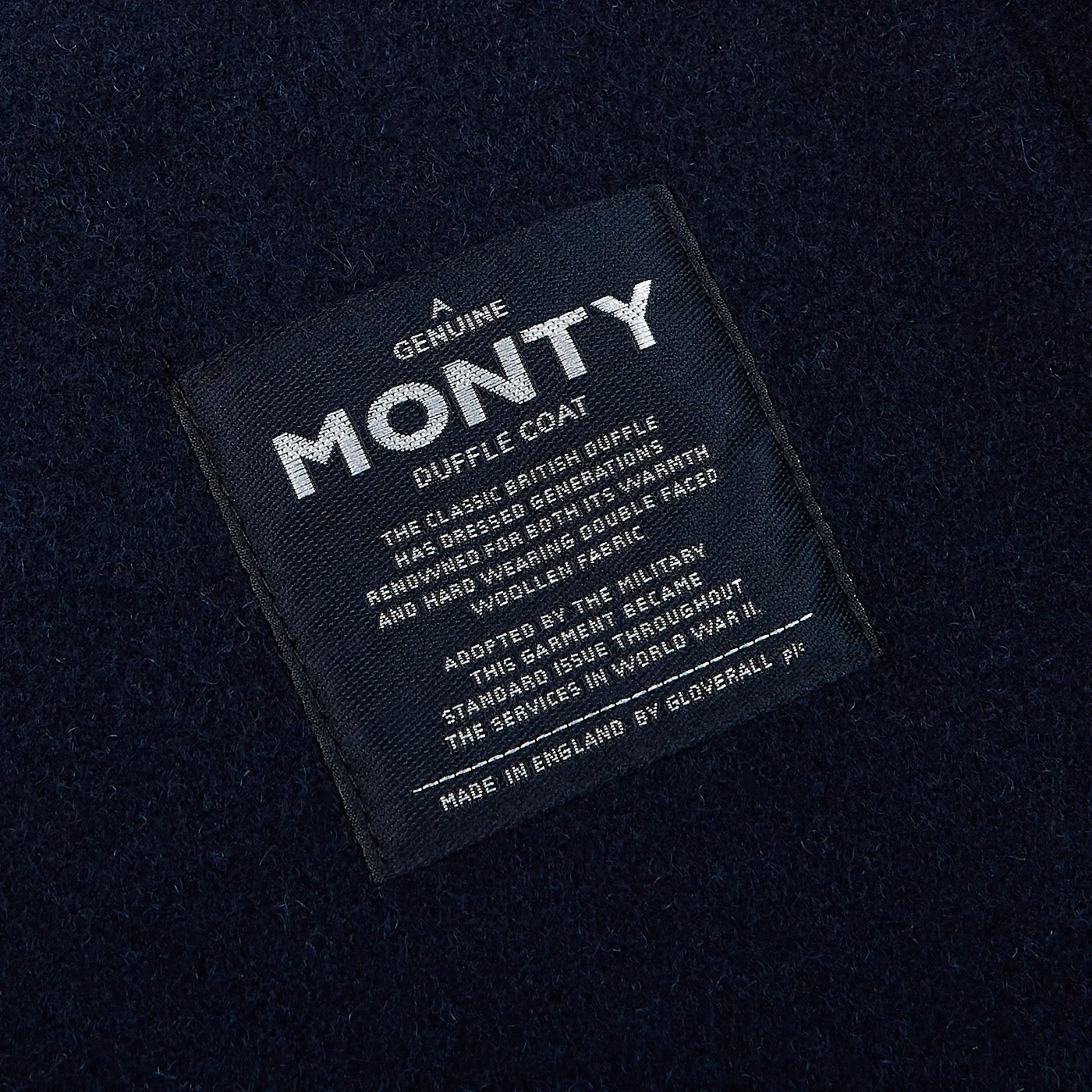 Navy Blue Wool Monty Duffle Coat