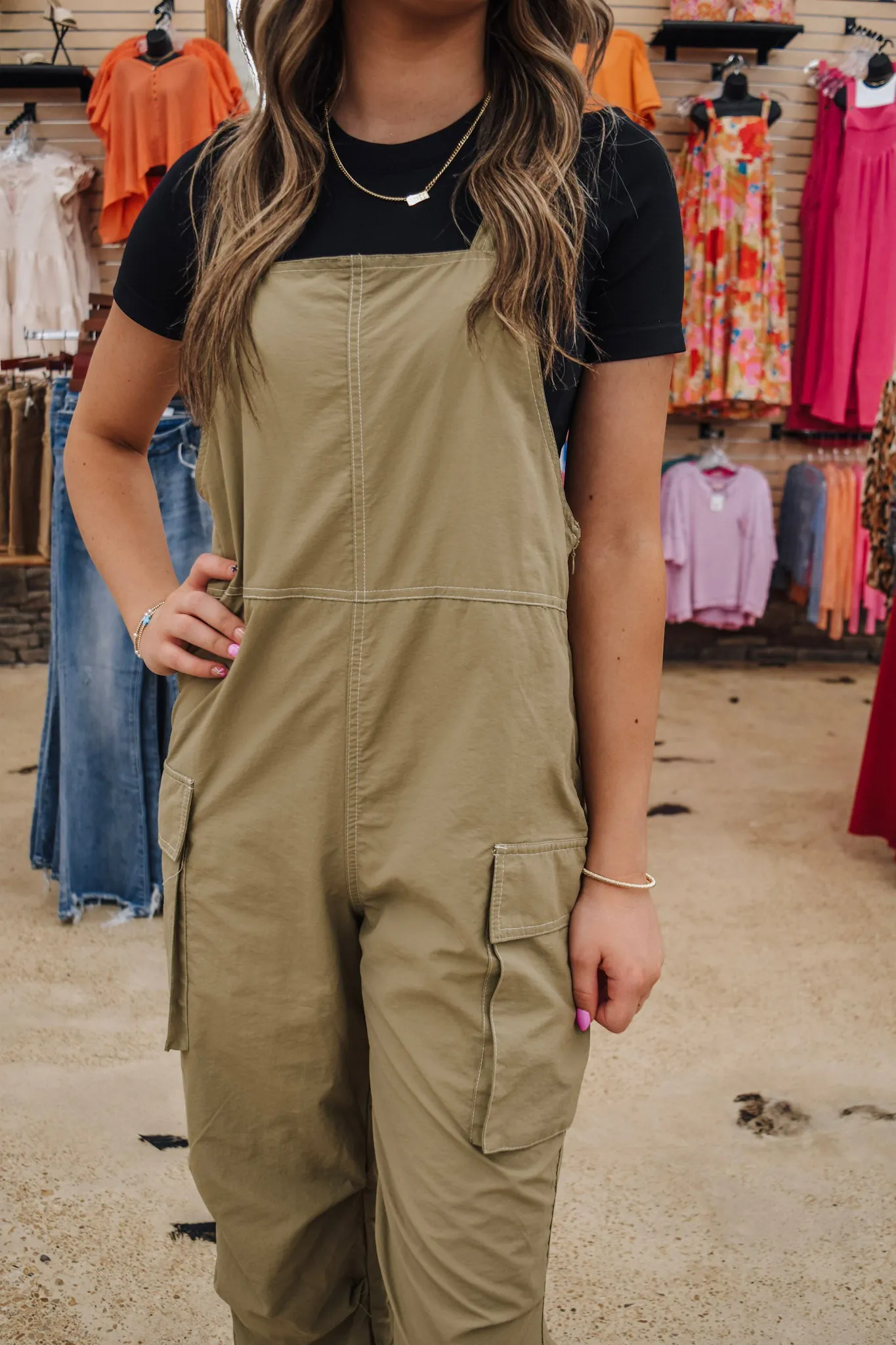 One Way Ticket Taupe Jumpsuit