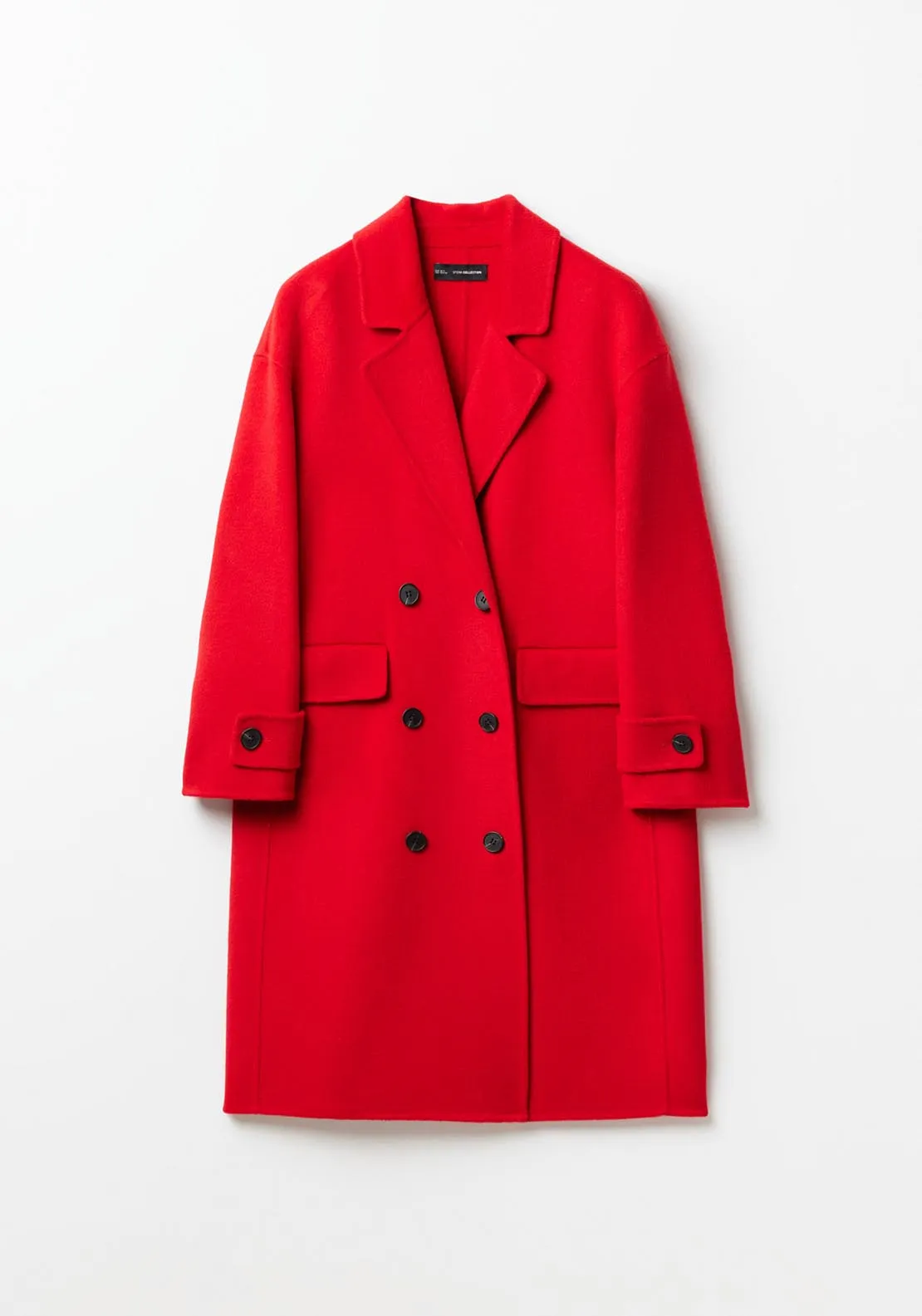 Oversized handmade duffle coat - Red