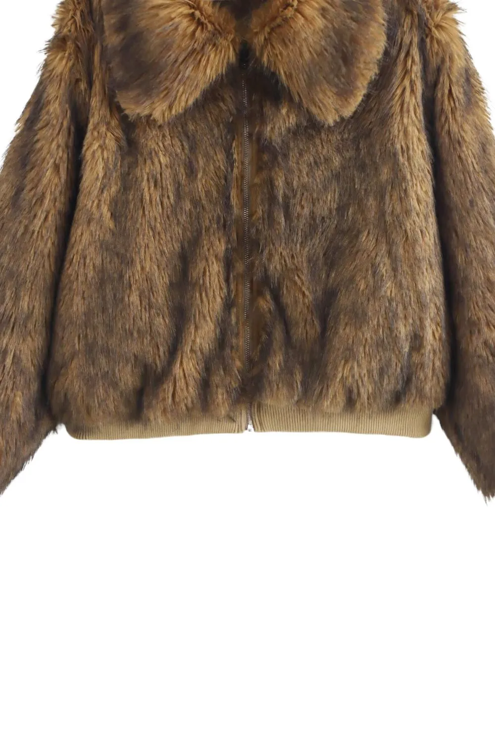 'Pamela' Stylish Cropped Faux Fur Coat