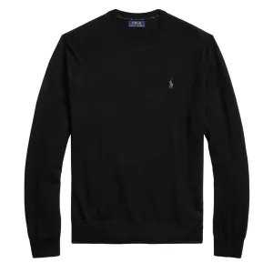 Polo Ralph Lauren Slim Fit Washable Wool Jumper Polo Black