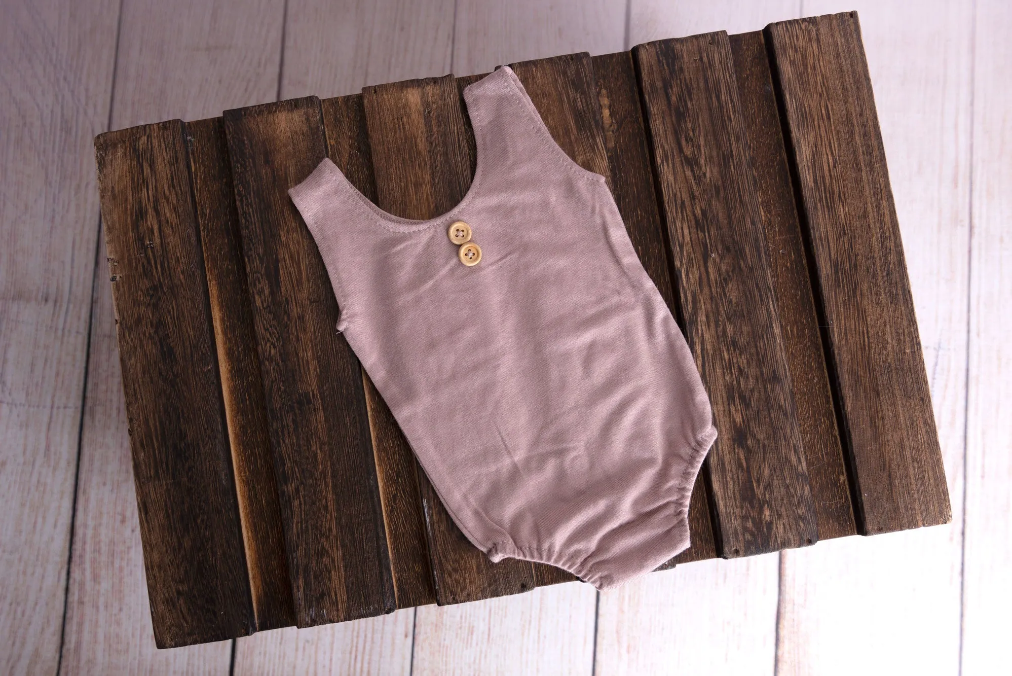 Sleeveless Stitch Romper - Taupe