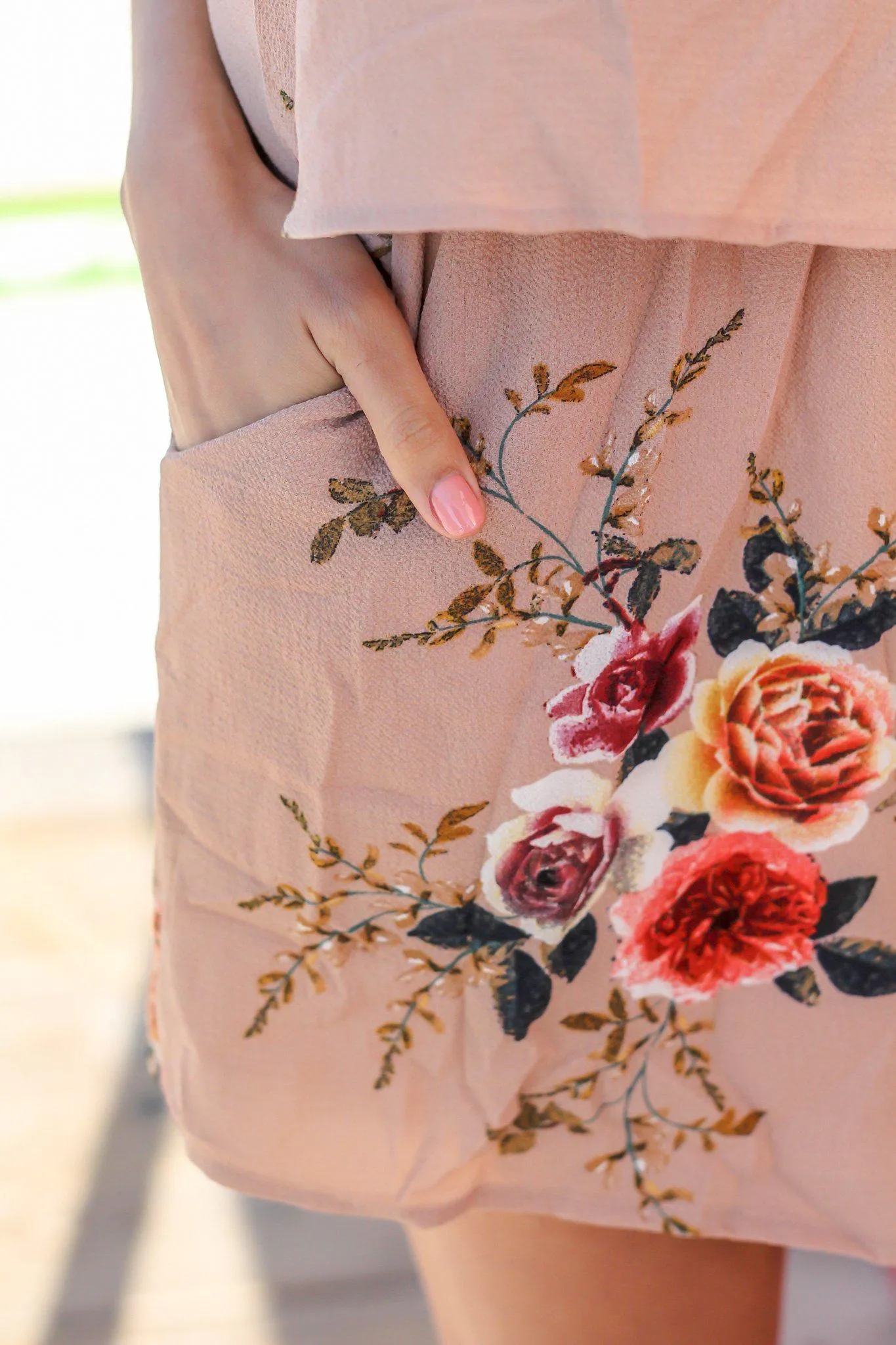 Taupe Floral Sleeveless Romper