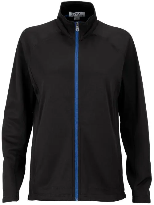 Vantage Ladies Brushed Back Micro-Fleece Full-Zip Jacket