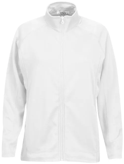 Vantage Ladies Brushed Back Micro-Fleece Full-Zip Jacket