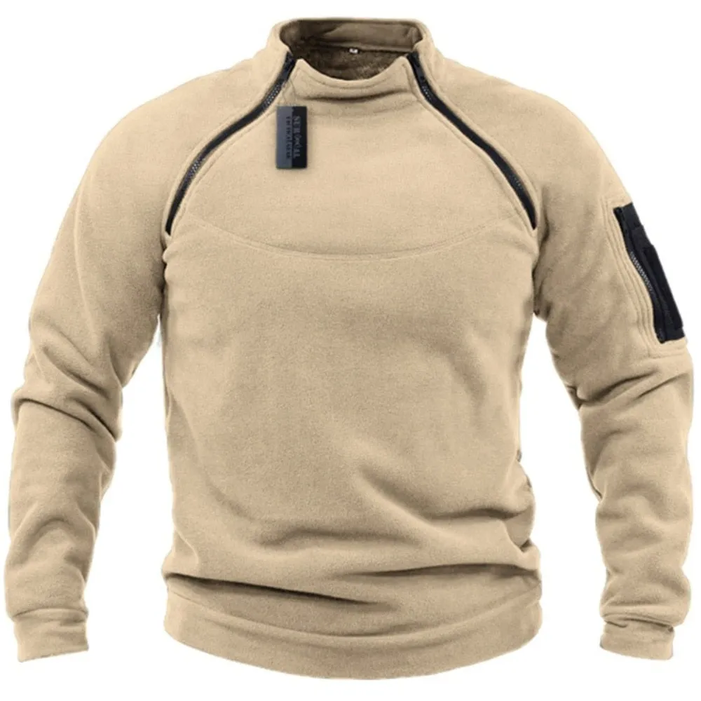 West Louis™ Men Outdoor Tactical Warm Fleece Turtleneck Sweater