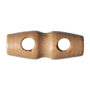 Wooden Toggle Buttons with Indent 35mm Size